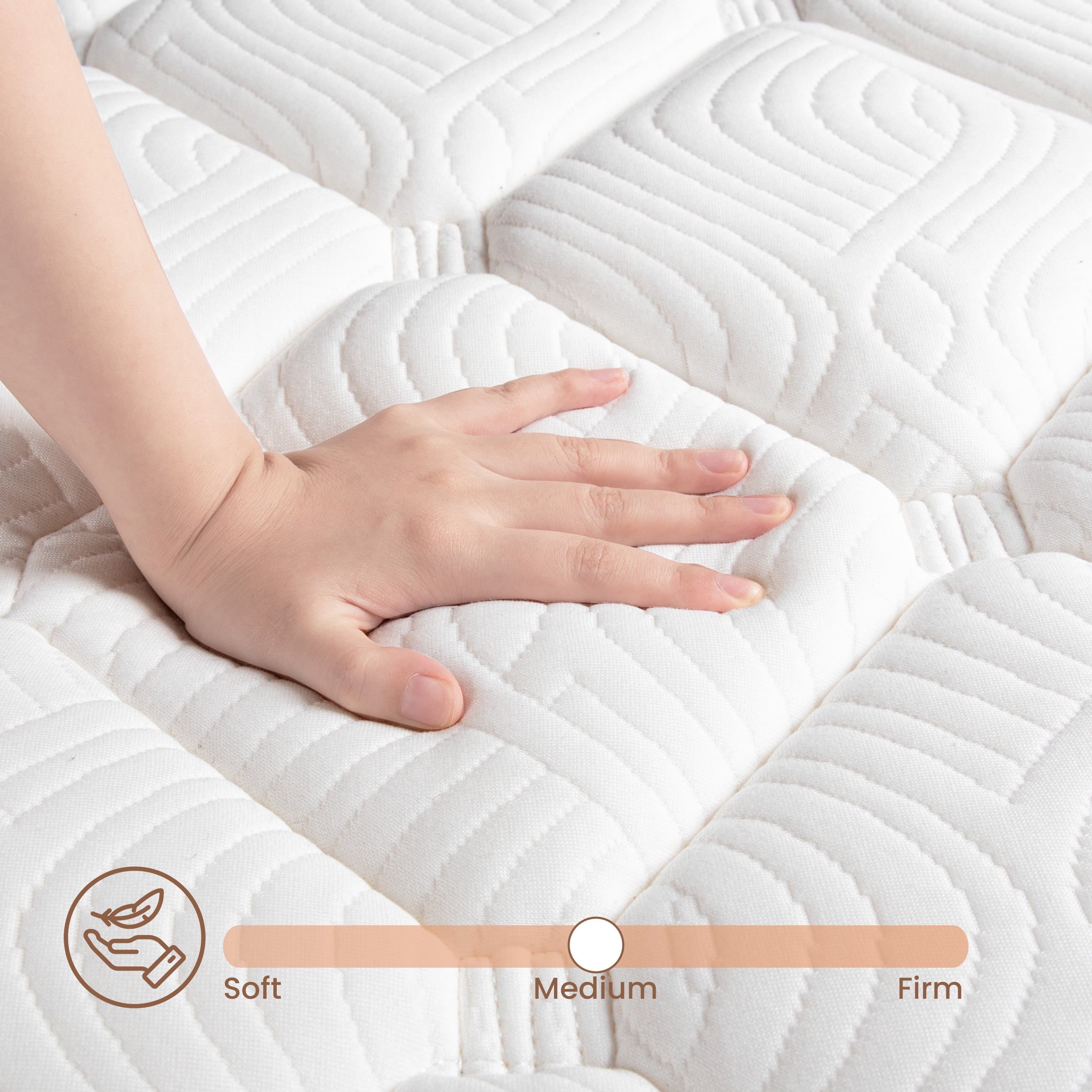 Babo Care 12 Inch Queen Mattress, Euro Top Hybrid Mattress, Medium Feel, Pocket Coils, Motion Isolation