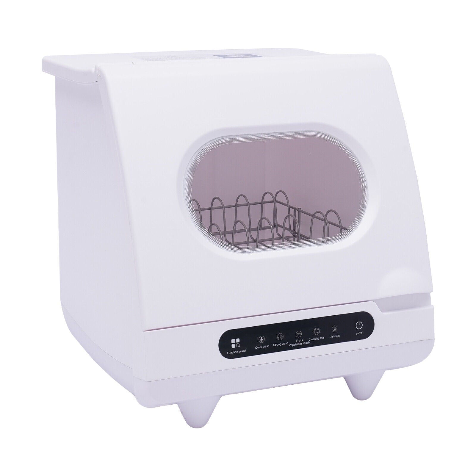 Mkyiongou Compact Countertop Dishwasher with Full Panel Control, 50 dB