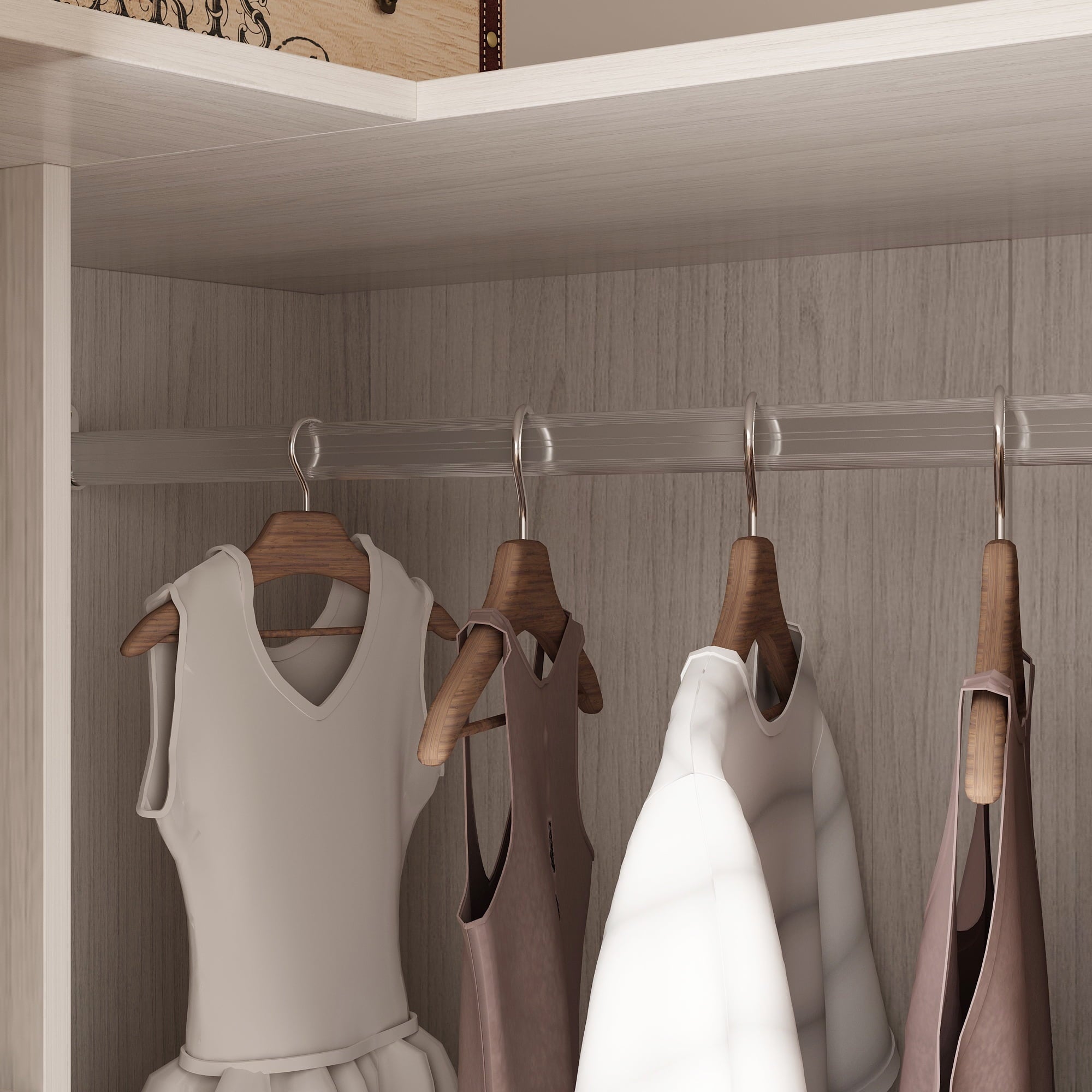 OxyLife 2 Door Wardrobe Armoire, White Closet Storage Organizer with Drawers and Shelves