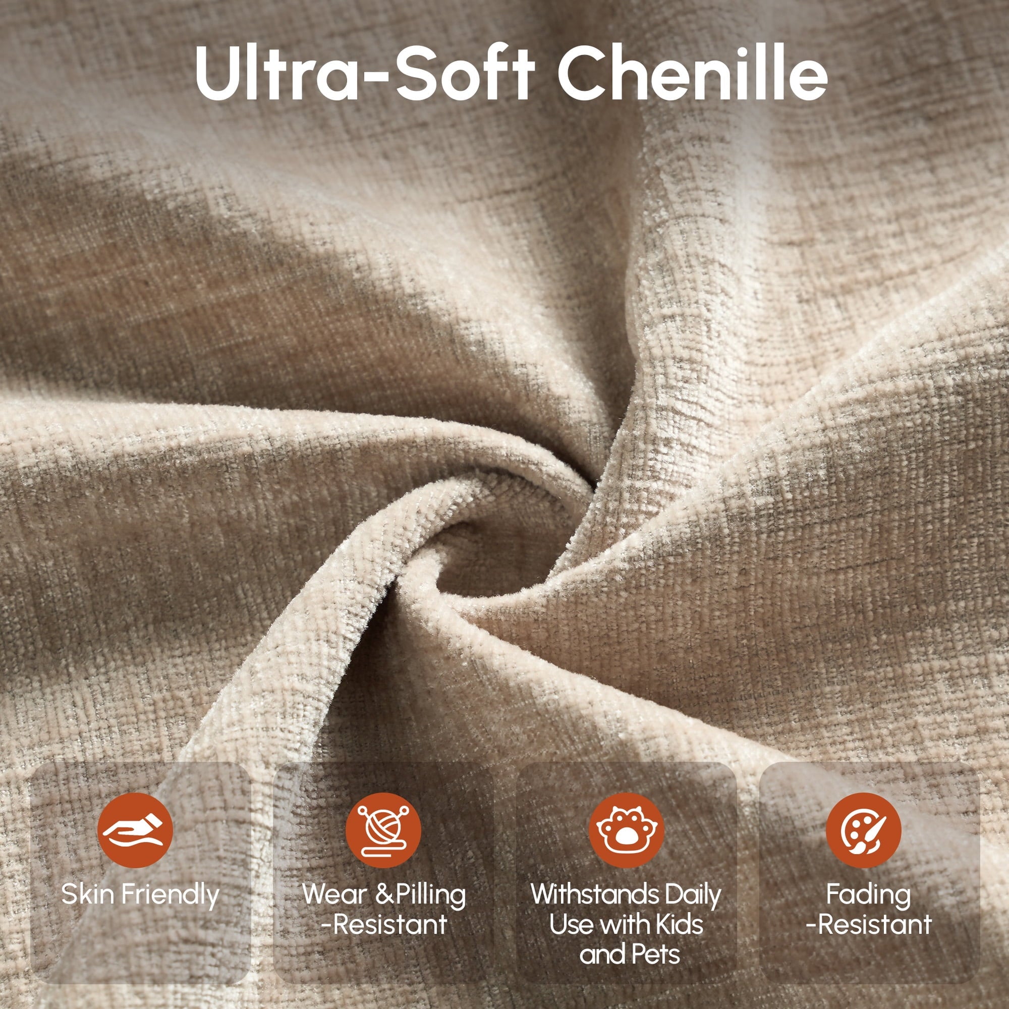 Ovios 108 Modular Sectional Sofa U-Shaped Cloud Couch with 2 Ottomans, Comfy Living Room Furniture, Chenille, Dark Blue