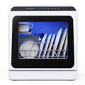 Simzlife Portable  Countertop Dishwasher with 5-Liter Built-in Water Tank and Air-Dry Function, 5 Washing Programs, 4 Place Setting